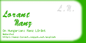 lorant manz business card